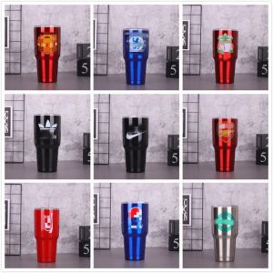 Food Grade 304 Stainless Steel Heat and Cold Insulation Large Ice Cup 30OZ Double Layer Vacuum Car Cup Manchester United Arsenal Liverpool Chelsea Coke Cup