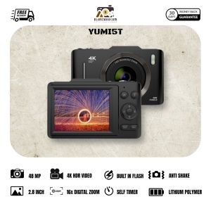 BLANZAVA CAM YUMI5T 4K Digital Camera Original Kamera Pocket 48MP 16X Digital Zoom Vintage Aesthetic