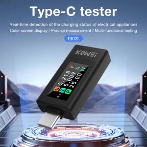 Máy Đo Điện Áp Sạc Type-C KWS-2303C Đồng Hồ Đo Điện Năng Kỹ Thuật Số Máy Kiểm Tra Dòng Điện Hai Chiều Máy Kiểm Tra Sạc Điện Thoại Di Động 4~30V 0~12A Đồng Hồ Đo Điện Áp
