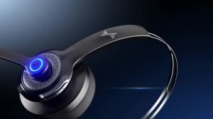 JIAMQISHI EH06 Bluetooth Wireless Headset with Mic for Work Call Center Headphones with USB Dongle Mute for PC/Computer/Laptop