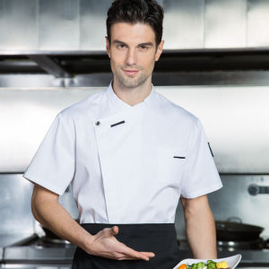 Chef Uniform for Men Chef Jacket Chef Costume Women Catering Uniform Chefs Uniform Waiter Uniform Cotton Hotel Cook Restaurant Kitchen Comfortable and Breathable Chefs Uniform Ready Stock M-2XL