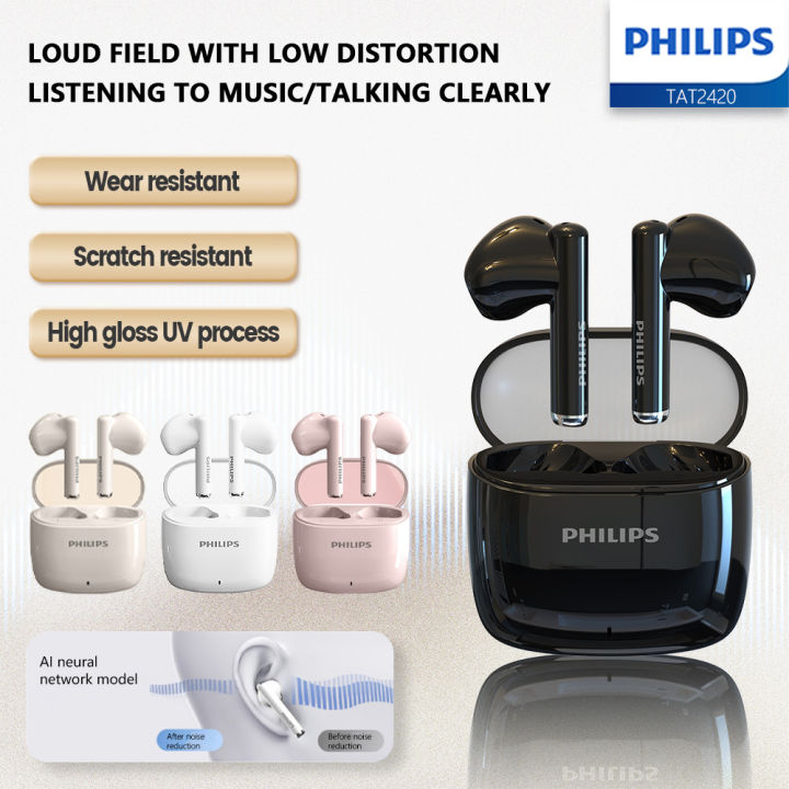 PHILIPS TAT2420 MINI Semi-in-ear Wireless Bluetooth Headphones Offer ...