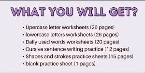 Cursive Handwriting Workbook | Cursive Alphabet Letter Tracing | Cursive Letter Tracing Notebook