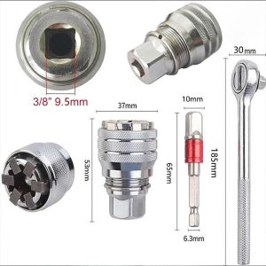 Universal Sleeve Germany 3/8 Adjustable Sleeve 10-19 Multifunctional Wrench Socket Magic Electric Wrench