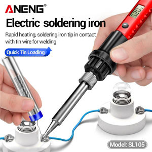 ANENG | ANENG SL105 Adjustable Temperature Electric Soldering Iron 60W 220V with LCD Digital Display for Welding 180℃-520℃ / 248℉-968℉