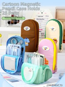 Standing Large Capacity Magnetic Pencil Case for Girls