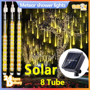8 Tube Meteor Shower Rain Light Tubes Christmas Lights outdoor Garland Holiday String Light Decoration for curtain Light 20cm 30cm 50cm
