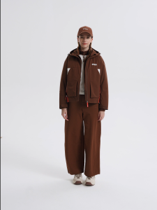 [YangMi] FILA CORE LIFESTYLE FILA ORIGINALE Female 2-piece Down Jacket (Brown)