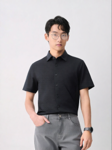 Business Casual Fashionable Knitted Short Sleeve Shirt