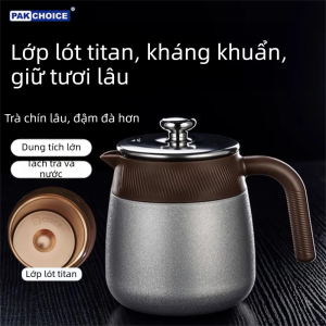 Bình Trà Cách Nhiệt PAKCHOICE Phủ Titan Dung Tích Lớn Có Bộ Lọc Trà 