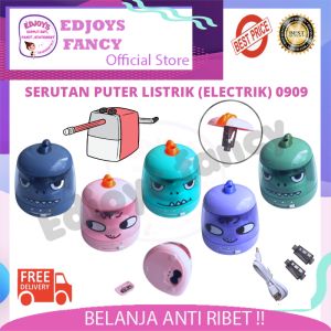 Xiaolingjing Serutan Rautan pensil meja putar elektrik otomatis karakter aesthetic space unicorn bear demon cute unik 0908-9