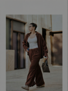Knit Loose Shirt Straight Pants Set