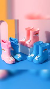 Rain Boots for Kids Girl Boy Childrens Kuromi Waterproof Toddler Tubber Shoes Student Rain Boots