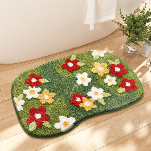 VIKAMA Giả Cashmere Thảm Phòng Tắm Thấm Hút Nước Chống Trơn Trượt Thảm Cửa Nhà Thảm Vệ Sinh Thảm Lót Chân Thoải Mái Polyester Trang Trí Nhà
