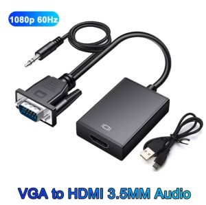 Bộ cáp chuyển đổi tín hiệu VGA sang HDMI / HDMI to VGA có âm thanh dây cáp Micro USB FULL HD 1080P vga to hdmi full box