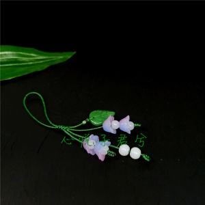 จี้โทรศัพท์มือถือรูปดอกไม้ซากุระ จี้กระเป๋า USB ลูกปัดกุญแจ โซ่ตกแต่งอุปกรณ์เสริมโทรศัพท์มือถือสไตล์หวานๆ