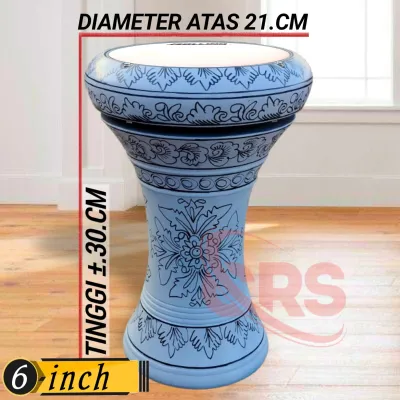 Dumbuk Darbuka 6 Dan 8 inch Bahan Kayu Mahoni Pilihan