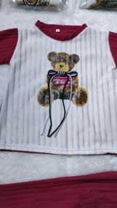 SETELAN ANAK PEREMPUAN ONESET KNIT CARGO USIA 2 TAHUN - 11 TAHUN