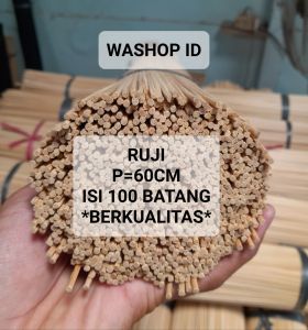 Ruji Diameter 25mm Panjang 60cm Isi 100 Batang lidi bambu