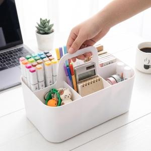 Mark Pen Storage Box Multifunctional Divided Compartment Storage for Cosmetics Stationery Desktop Organizer Portable Pen Holder Painting Brush Kit