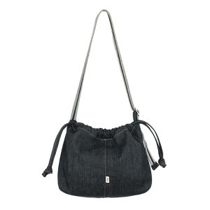 Sobag Japanese Style Retro Denim Canvas Tote Bag Womens Unique Design Large Capacity Commuter Shoulder Crossbody Bag