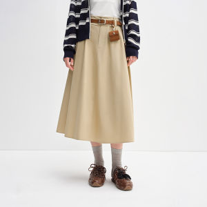 DUSHU | Plus Size Wide Waist High Waist A-line Skirt