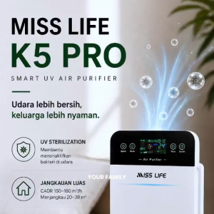 ONE HOME Air Purifier Ultraviolet Sterilization Dust Removal Deodorant  Smart Home Living Room Bedroom Purifier Air K5 Home Air Purifier/Air Cleaner Dust Removal Deodorant Pembersih Udara 淨化機 淨化器 空氣淨化器