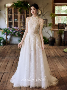 AISHINI | Áo Cưới Lùn Chất Lượng Cao Đặt Hàng Theo Yêu Cầu Voan Xuống Cửng