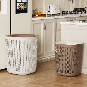 Aesthetic Openwork Trash Bin No Lid With Pressure Ring