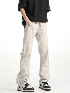 กางเกงขายาวทรงตรงมีซิปสำหรับเล่นกีฬากลางแจ้ง FLY off กางเกงขายาวทรงตรงสำหรับฤดูร้อนแบบบางลำลองสไตล์อเมริกัน