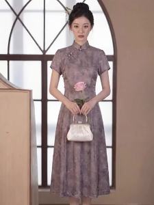 Slimming Embroidered Cheongsam Dress