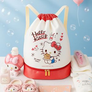 Sanrio | Storage Bag Sports Outdoor Storage Swimming Bag Dry Wet Separation Portable Travel Outdoor Travel Waterproof Bag