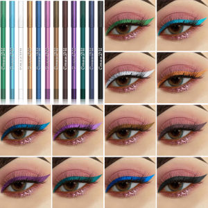 CmaaDu 12 Pcs Set of Waterproof Eyeliner Pens with Shimmering Effects - Includes Eyeshadow Durable and Easy to Color Highlighter