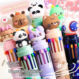 Cute Multi-Color Press Retractable Multifunctional Pen