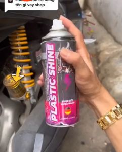 Chai Xịt Phục Hồi Nhựa Nhám Plastic Shine Sprayking 400ml Làm Bóng Sáng Tái Tạo Màu Cho Nội Thất Da Ôtô Làm Bóng Các Chi Tiết Xe Máy Ôtô NanoGold