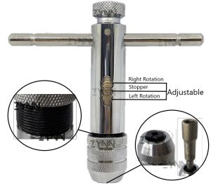 [SG STOCK] TAP WRENCH T-Bar Handle Ratchet Screw Thread Metric Plug Adjustable Holder Screwdriver Hand Tool