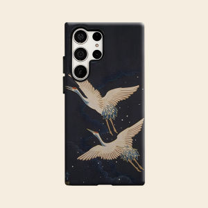 BILIBILI | Japanese Crane Artwork Luxury Fashion Full Lens Protective Case for Samsung Galaxy S26 S25 S24 A56 A36 Plus Ultra