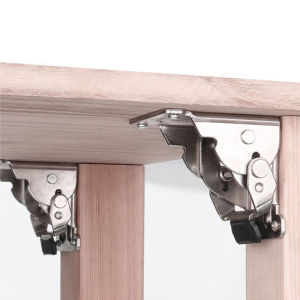 Self-locking folding hinge 180 degrees 90 degrees 0 degrees furniture table legs turn down heavy duty connection fastener folding table hinge