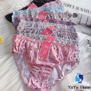 6/12 Pcs Fashion Print Style Design Ladies High Quality Cotton Floral Panty Underware Set for Women
