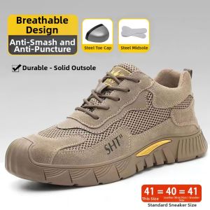 Breathable Steel-Toe Anti-Puncture Lightweight Work Safety Shoes
