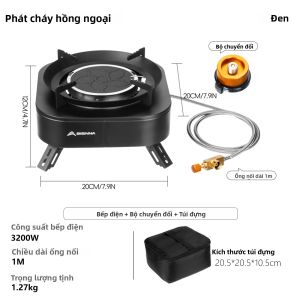 Bếp Gas Hồng Ngoại Di Động BISINNA 3200W Dùng Cho Cắm Trại Đi Bộ Đường Dài Nhẹ Công Suất Cao Đầu Đốt Kim Loại Ngoài Trời Với Thiết Bị Đánh Lửa