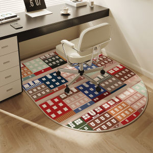 VIKAMA American Learning Desk Swivel Chair Mat Wear-Resistant Easy To Care Bedroom Study Carpet Office Computer Chair Mat