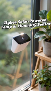 SMATRUL Tuya Zigbee Temperature and Humidity Sensor Solar Powered Indoor and Outdoor IP66 Waterproof APP Remote Control