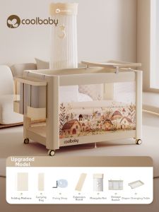COOLBABY | Foldable One-Touch Seamless Portable Multi-Function Baby Crib