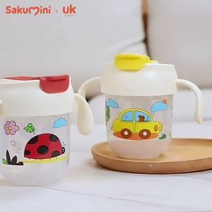Sakumini 3in1 Training Cup Duckbill Straw Gelas Cangkir Minum Susu Sedotan Anak