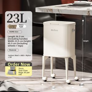 MR.Bin | Bend-free Luxury Tall Home Trash Bin With Wheels