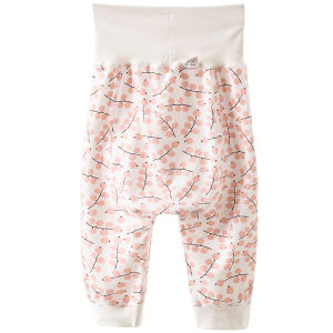 Baby Home Pants Spring Autumn Modal Cotton Cartoon High Waist Girls Boys Baby Clothes Protective Belly Large PP Pants Sleepwear
