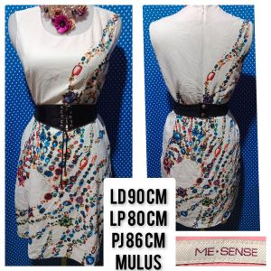 DRESS KUTUNG/SLEEVELESS PUTIH(ME SENSE) 39