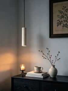 Craftsman Art | Minimal Style Small Pendant Light Water-Grinding Stone Cylindrical Design