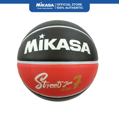 Mikasa BB702B-BKRW Basketball Size 7 with Quality Rubber (Black/Red)